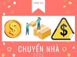 Giá dịch vụ chuyển nhà trọn gói Hà Nội 2022