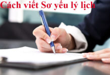 Cách viết sơ yếu lý lịch