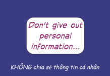 Bài 2: Cách ứng xử với thông tin cá nhân