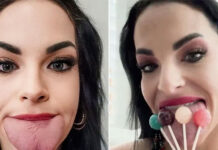 Luật sư Mỹ lập kỷ lục là người phụ nữ có chiếc lưỡi to nhất thế giới