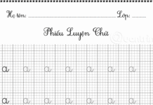 Mẫu tập tô chữ cái, số từ 1 đến 10 cho bé 5 tuổi bản đẹp