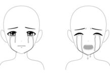 Những cách vẽ mắt anime đang khóc
