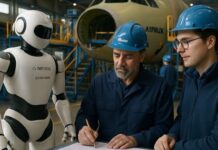 Airbus bắt tay kỳ lân công nghệ Trung Quốc đưa robot hình nhân thay pin tự động vào dây chuyền sản xuất máy bay