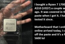 Mua CPU cũ giá 7 USD dính đầy keo, game thủ ngỡ ngàng khi vệ sinh ra “kho báu” Ryzen 5 5600